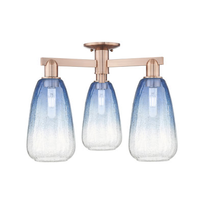 Plafonnier semi-encastré 3 lumières Jacquette