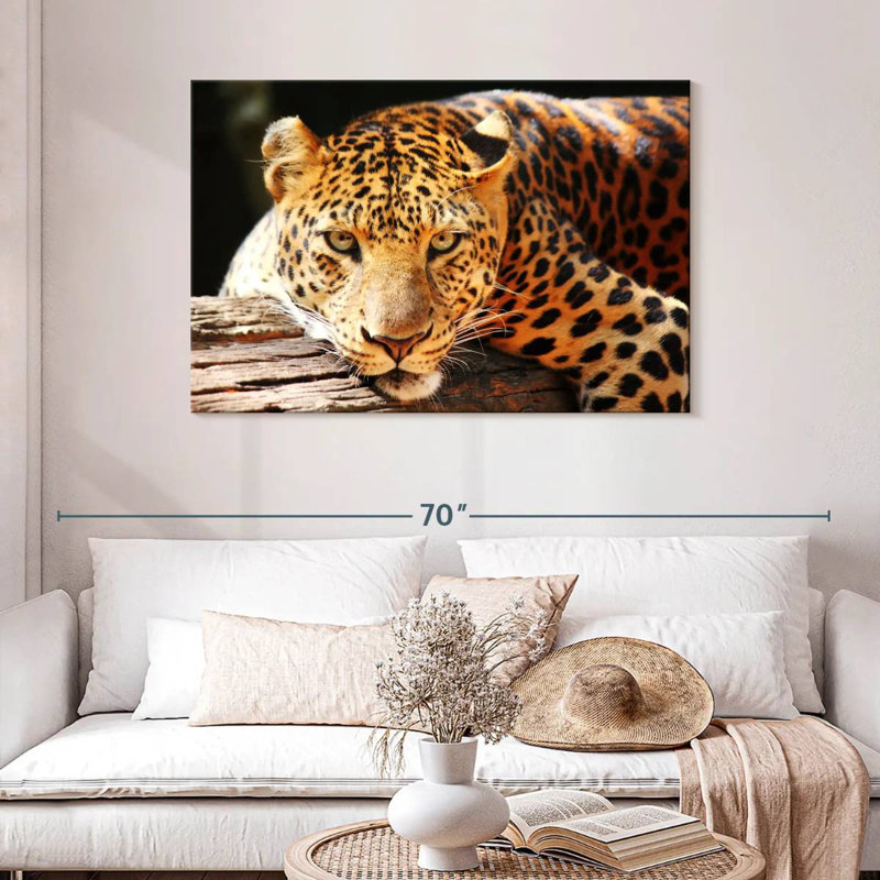 Brampt Leopard Gaze, 30" H x 45" W