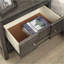 Table de chevet transitionnelle 2 tiroirs gris-214975962