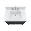 Ensemble de meuble-lavabo simple 30 po avec plateau en chêne noir Luka-117807153-117807154