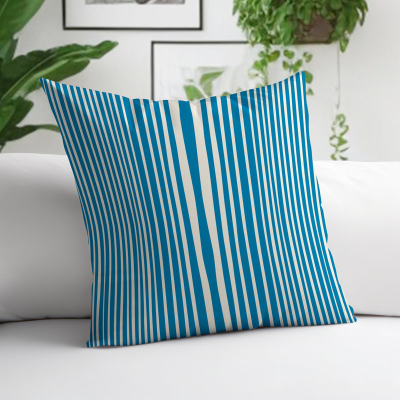 Michael Penny Ticking Square Pillow Cover & Insert, 15"H x 15"W