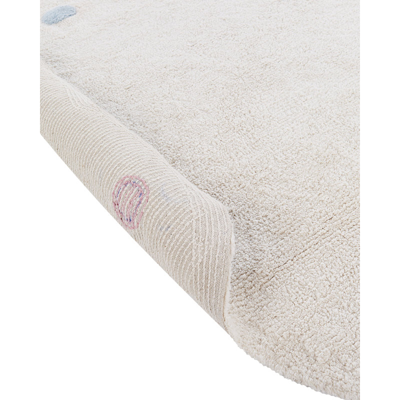 Round Robenia Polka Dots Cotton Hand Tufted 120cm X 120cm Area Rug