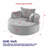 Modern Oversized Round Chenille Lounge Chair with Matching Back Pillow-1320659834