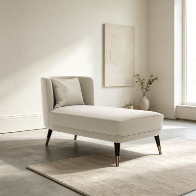 Chaise longue de loisirs en tissu de luxe épuré