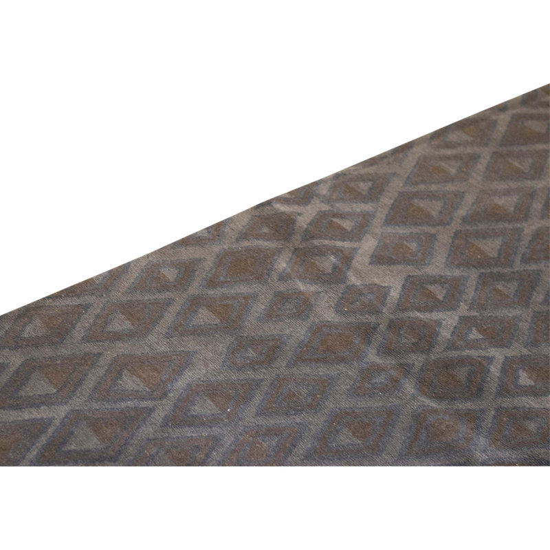 Tapis noir noué à la main de haute qualité