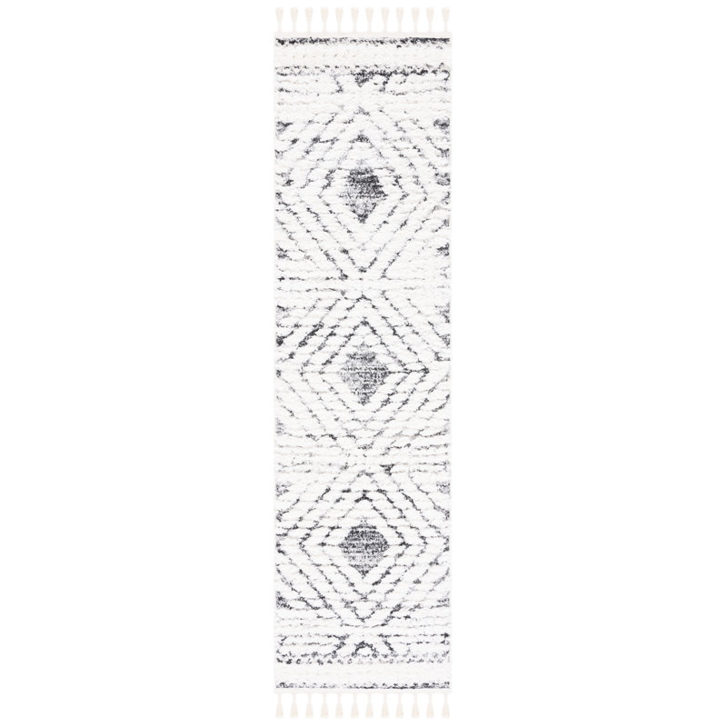 Wiest Moroccan Tassel Shag Performance Southwestern Rug, Runner 2'3" x 10'