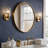 Single Light Wall Armed Sconce Candle Bulb with Satin Brass Finish