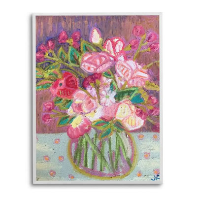 Peony Roses And Statice Print by Jeff Ferst