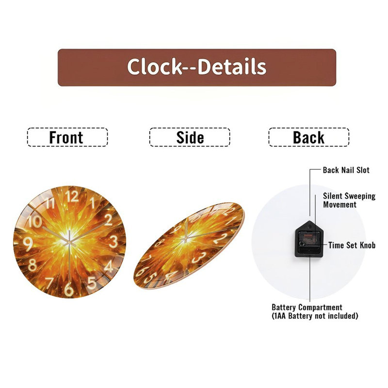 Horloge murale avec horloge murale 12 po
