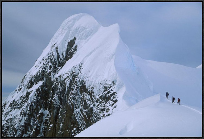 'Climbers on Summit Ridge of Mt Scott' Framed Photographic Print on Canvas