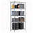 1250 lbs Heavy Duty 5-Tier Steel Shelving Unit, Adjustable Utility Storage Rack for Garage, Kitchen & Office Organization, Chrome (13.8"D x 23.6"W x 62.4"H)