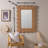 Rattan Scalloped Mirror