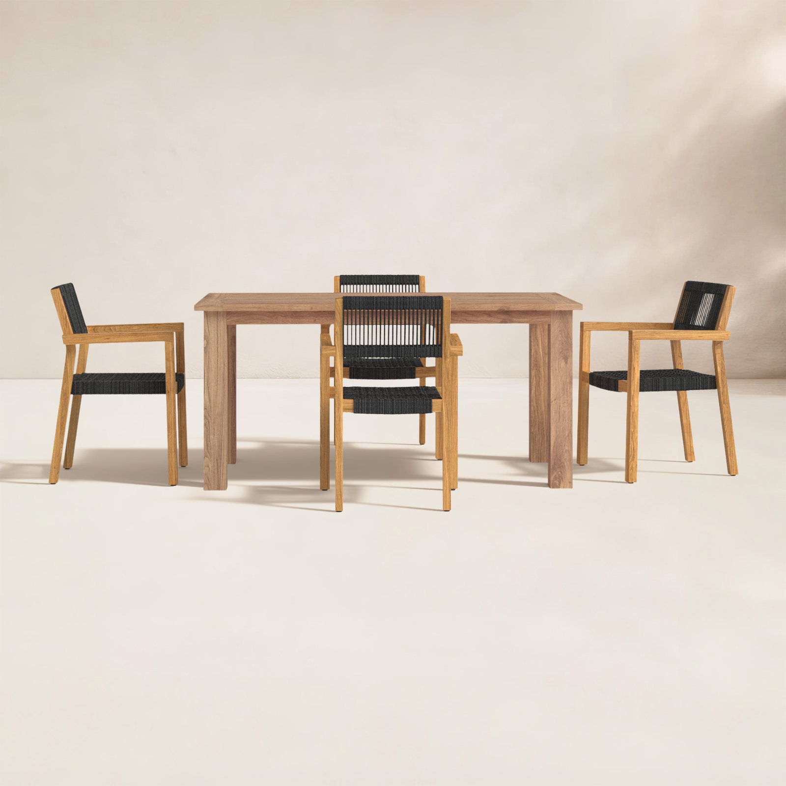 Beardall Square 4-Person Outdoor Dining Set