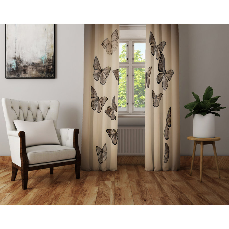 Diflumera Semi Sheer Curtain Pair, 20" W x 52" L