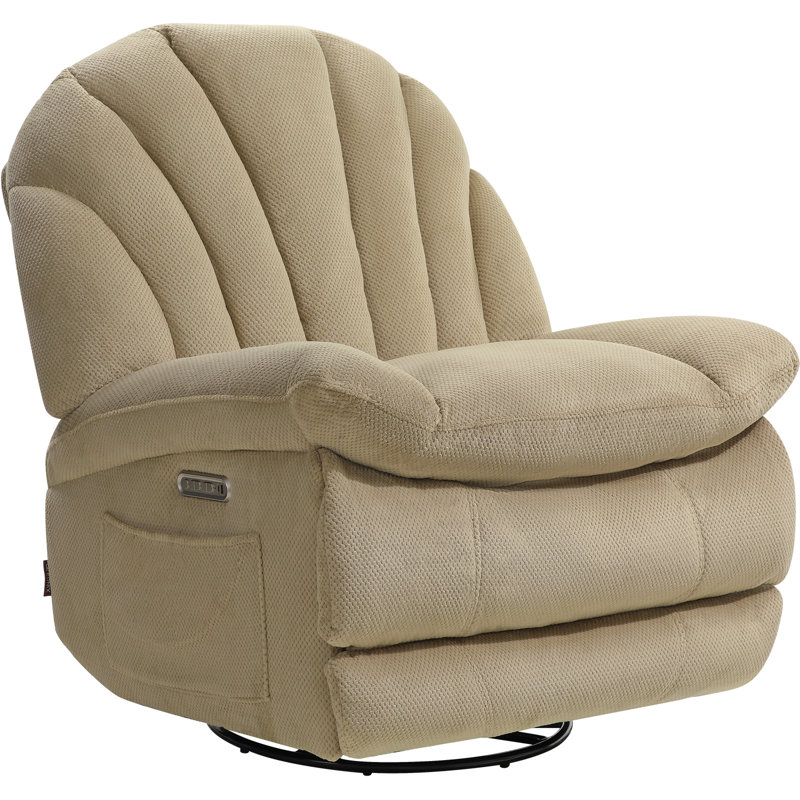 EONIX Oversized Power Swivel Rocker Recliner Chair for Living Room, Power Adjustable Backrest and Extended Footrest, USB Charging Ports, SXXY004021