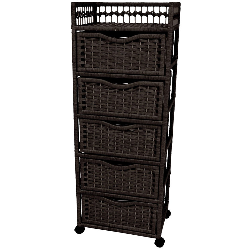 5-Drawer Storage Chest, Black