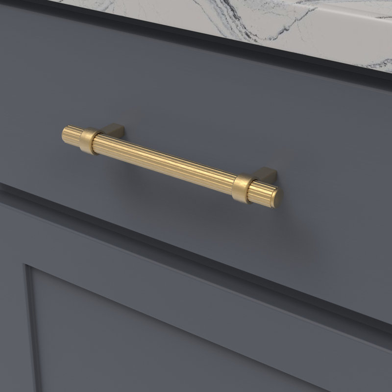 Sinclaire Bar / Handle Pull, 5.06, Brushed Golden Brass, 0.75