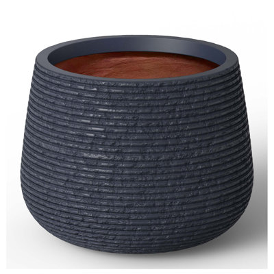 Large (Upgraded Interior) Concrete Round Planter / Pot With Drainage Holes