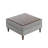 Upholstered Light Gray Square Tufted Corduroy Flip-Tray Top Storage Ottoman, Single Ottoman Modular Part For Sectional Sofa-1061832494