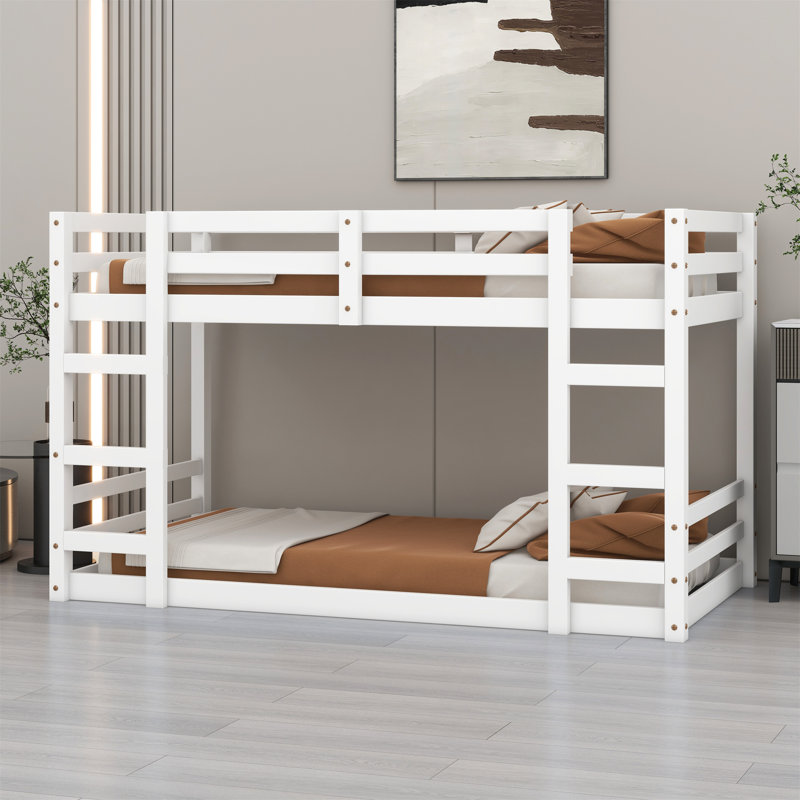 Bunk Bed With Ladder, White