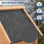 Remise de rangement verticale en bois 63 "avec 4 tablettes et porte verrouillable, armoire à outils de jardin imperméable 63"