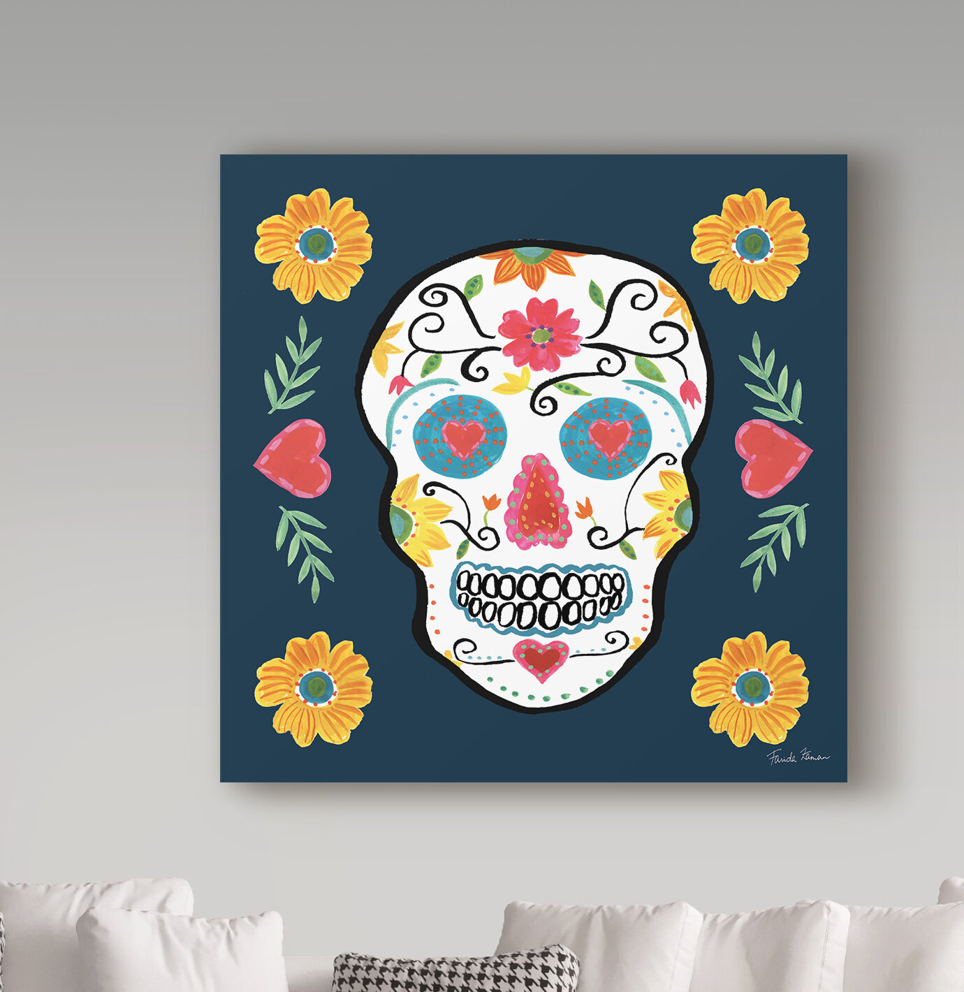 The Holiday Aisle® Day Of The Dead Iv On Canvas By Farida Zaman Print 