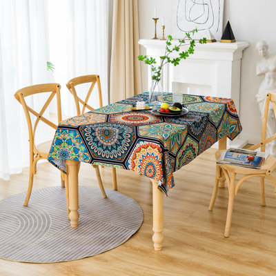 Nappe Dakota Fields, conception originale, dessin à la main, impression sur toile, nappe de microfibre décorative résistante à l'eau et imperméable 8