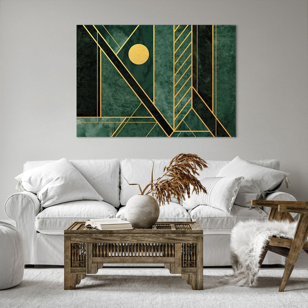 Leinwandbild Green Piece Geometric