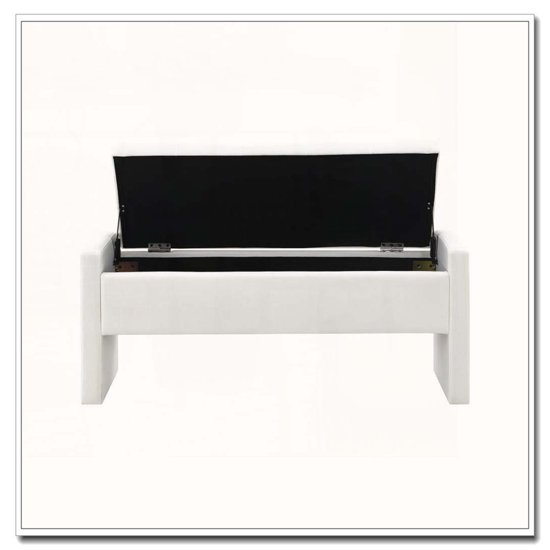 Banc de lit moderne avec rangement, Beige