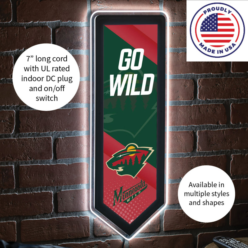 Enseigne murale NHL Team Pennant, Wild du Minnesota