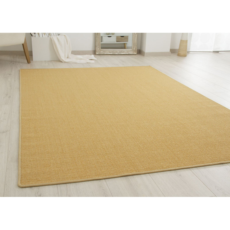 Vincent Solid Colour Jute / Sisal Area Rug, Rectangular 200 x 240cm