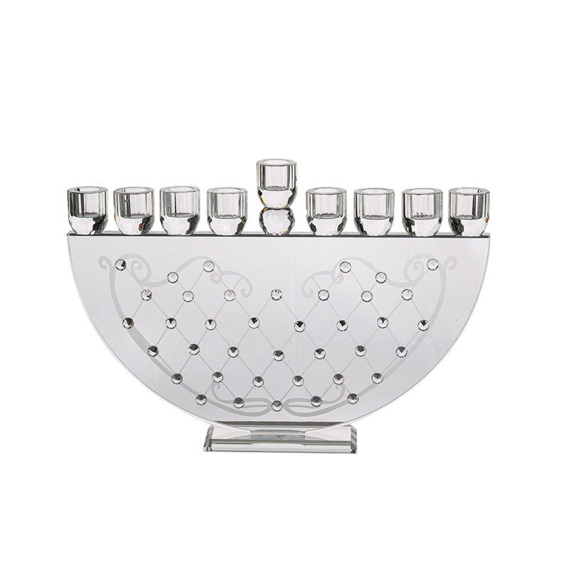 Menora exquise en cristal