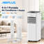Climatiseur portatif AIRPLUS 12 000 BTU avec chauffage, climatiseur 4-en-1, refroidissement et chauffage jusqu'à 700 pieds carrés, déshumidificateur et mode ventilateur, télécommande, minuterie 24 heures, dégivrage automatique 29B1-135586729