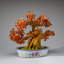 Genuine Carnelian Gemstone Bonsai Tree in Oval Ceramic Pot (11")