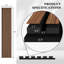 Ensemble de 2 panneaux muraux à lattes 3D pour mur intérieur en chêne brun (paquet de 2 / 30,20 pieds carrés)-117002509