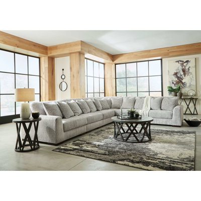 Regent Park Pewter 4-Piece Sectional