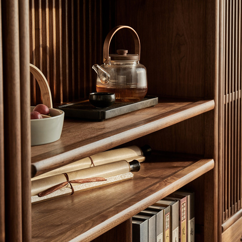 Chinese style large capacity storage bookcase