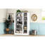 Armoire contemporaine à 3 portes avec tablettes, blanc - garde-robe Grace avec tablettes et option de rangement