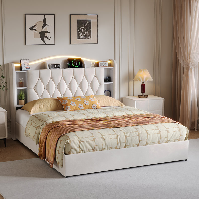 Bed, European Double (140 x 200 cm), Beige