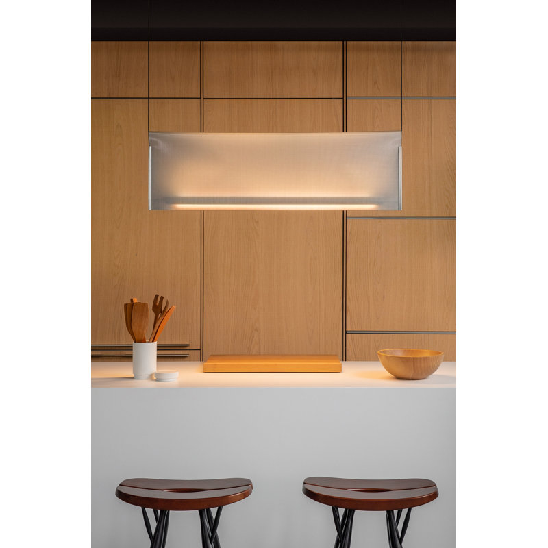 Nebra Pendant, Inox, 11.8" H x 63" W x 1.2" D
