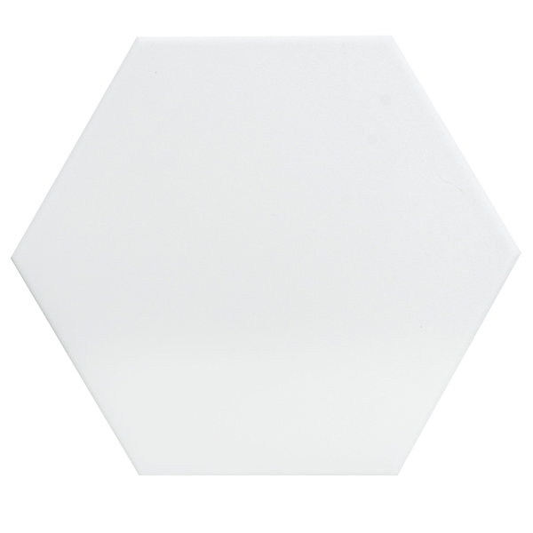 Milan 8" x 9.5" Hexagon Matte Porcelain Floor and Wall Tile