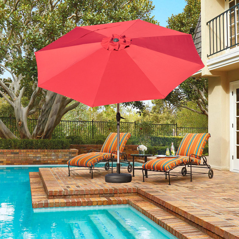 Parasol de patio 116,14 po Sirley, Rouge