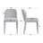 Modern Upholstered Curved Back Neutral Fabric Dining Chair-32645544