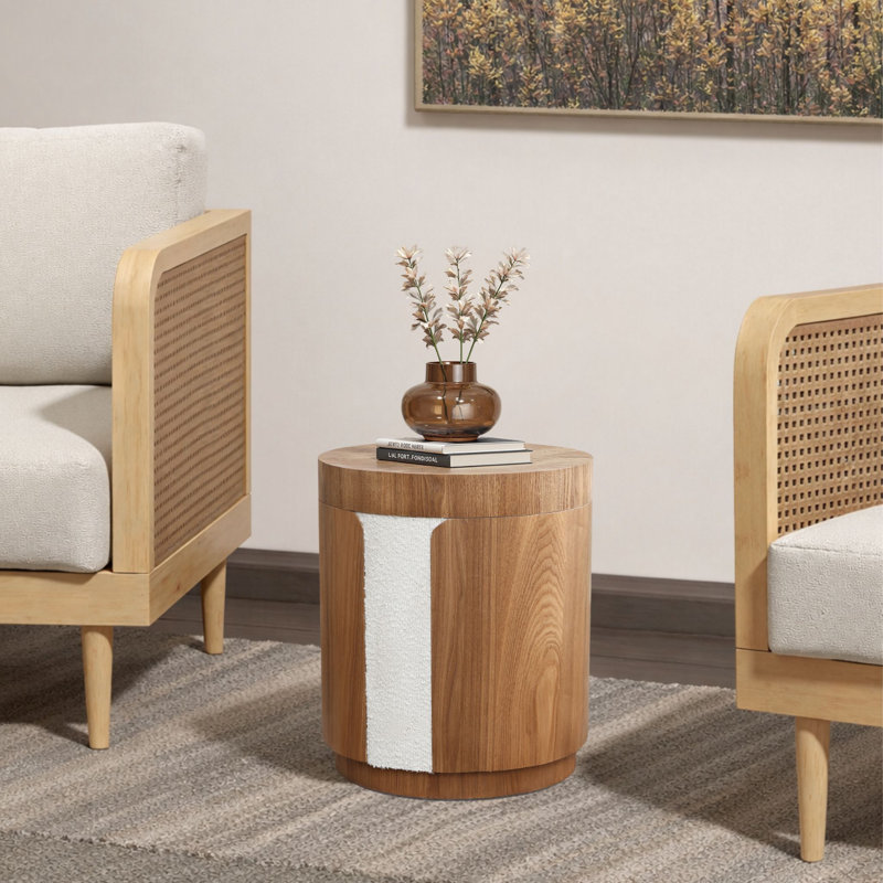 Table d'appoint en bois 18,5 po avec rangement caché