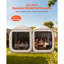 Screen House Tent, 12 x 6 ft, 2 in 1 Pop Up Screen Tent, Portable Screened in Canopy with Carry Bag, Netting Sides, Ground Stakes, for Garden, Patio, Backyard, and Outdoor Activities, Beige