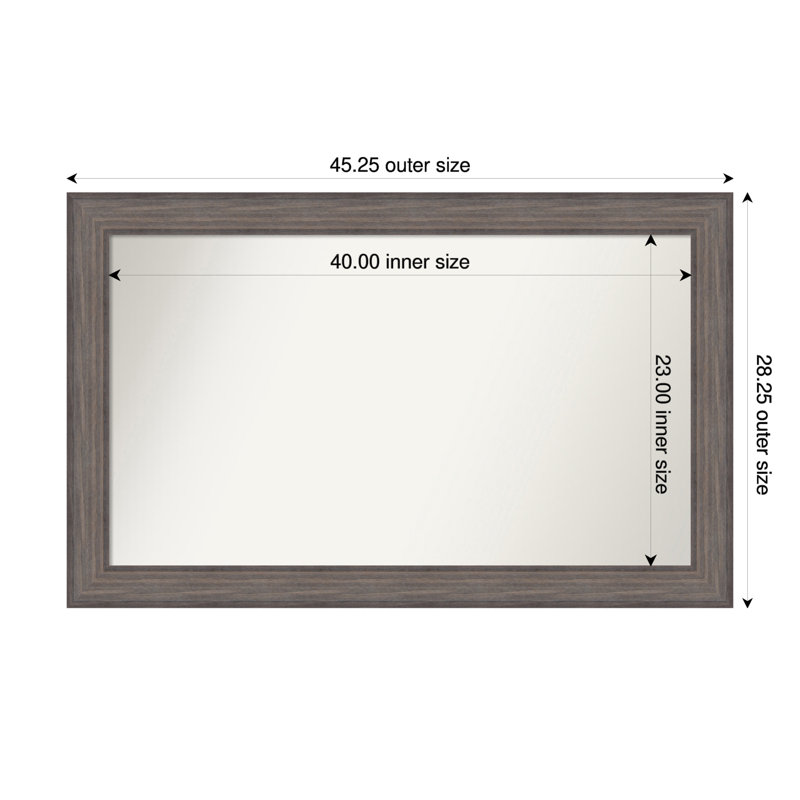 Miroir Hannaley, 28,25 po x 45,25 po, Rectangle