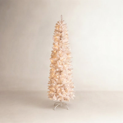 Peake Pencil 7.5' Pre-Lit Spruce Christmas Tree