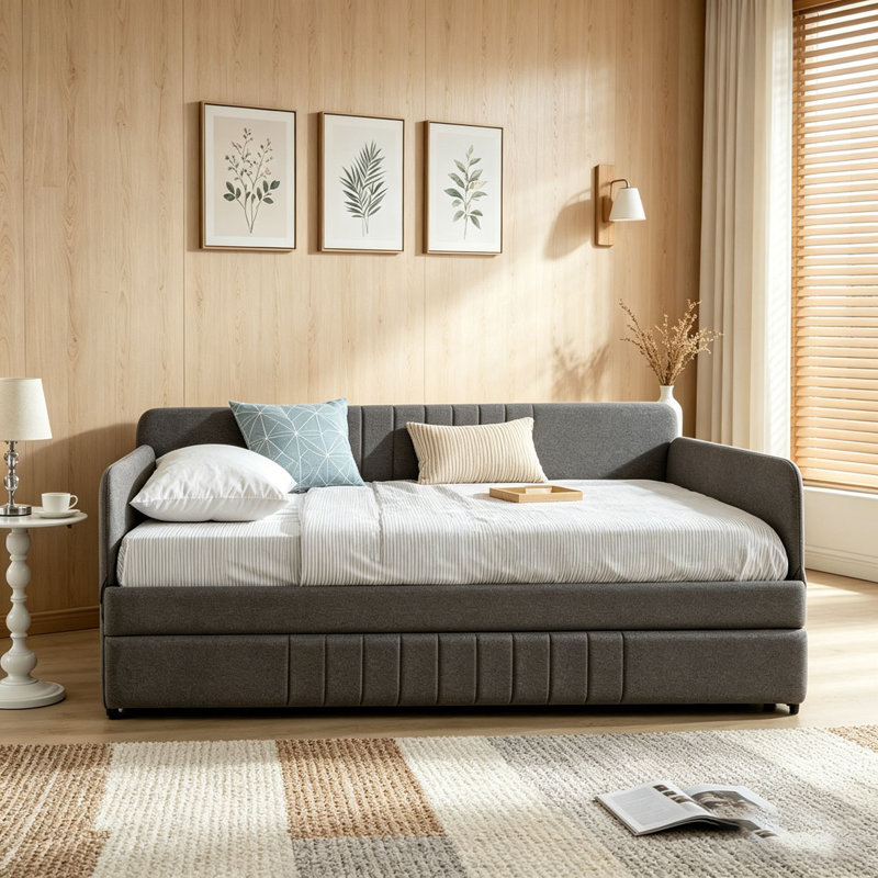 Lit de jour avec lit gigogne simple