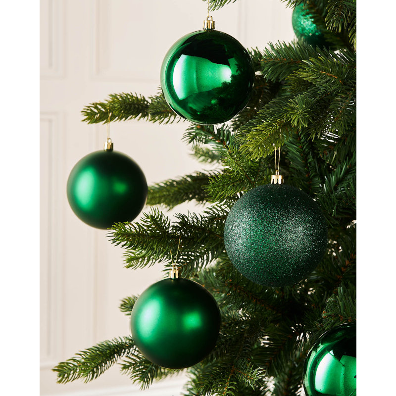 11cm Solid Colour Plastic / Acrylic Bauble, Christmas Green