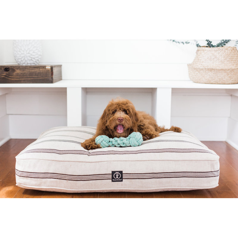 Oreiller rectangulaire pour chien Grain Sack, Moyen (H 5 po x l 36 po x P 29 po), Noir